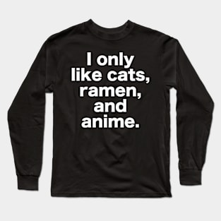 Cat Ramen Anime Long Sleeve T-Shirt